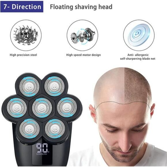 Electric Head Shavers for Bald Men Upgraded Head Shaver 7 Floating Heads